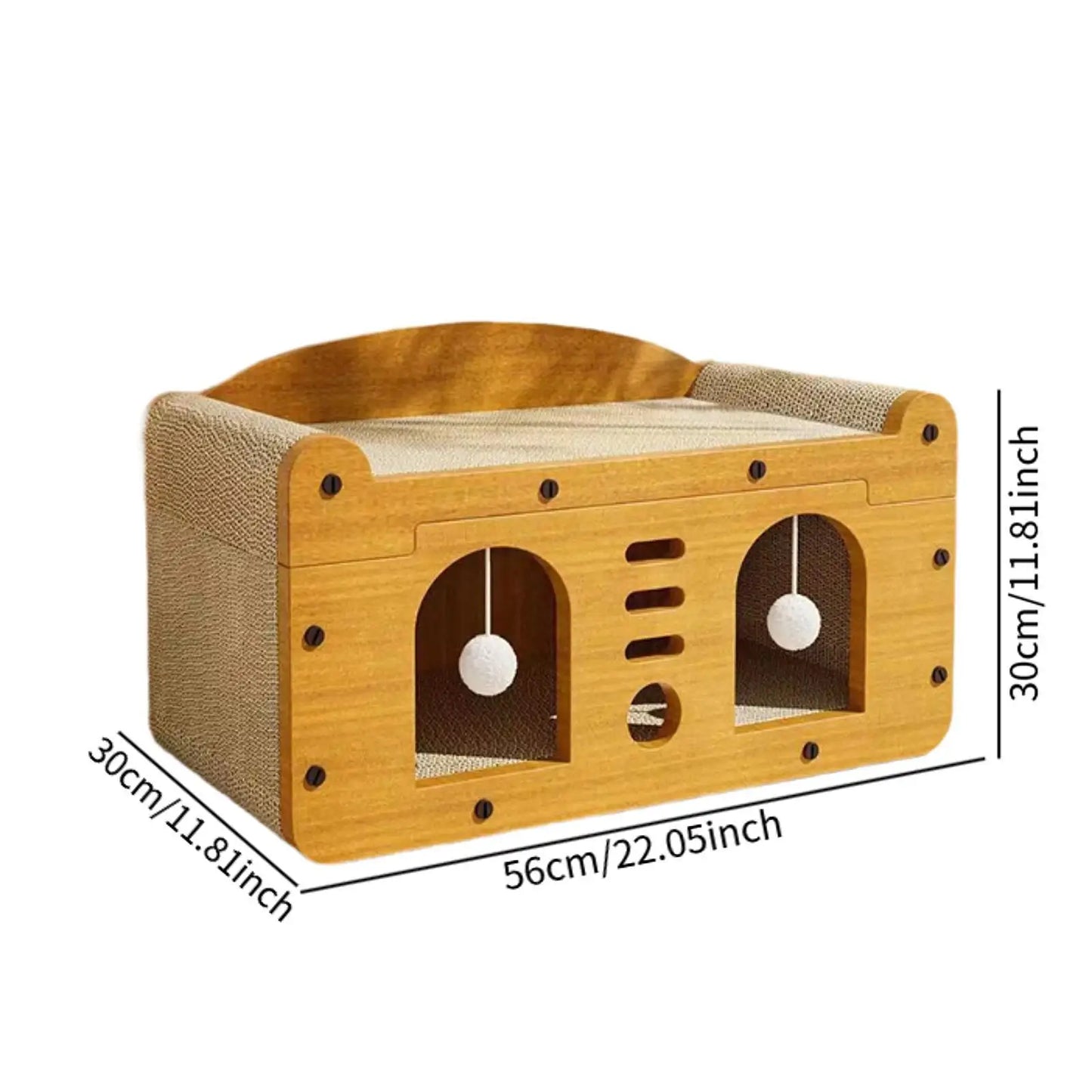 Cardboard Cat Scratcher House Lounge Bed Hideout Durable Furniture Protector Cat Play House for Indoor Cats Rest Exercise