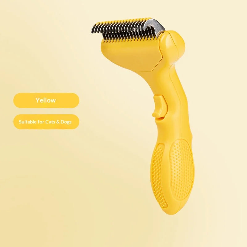 Pet comb cat-specific de-hair comb dog hair thinning brush grooming tool stainless steel cat hair removal brush pet supplies