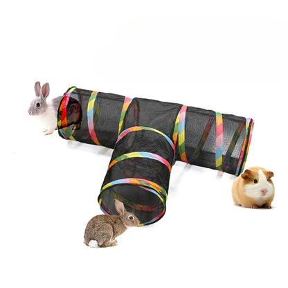 Foldable Cat Tunnel with Mesh Breathable Pet Play Tunnel for Kittens Cat Play House Dog Summer Outdoor Entertainment Cubes