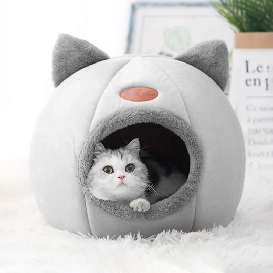 Deep Sleep Cosy Cave Pet Nest – Breathable Winter Cat Bed & Small Dog House Tent (M, L, XL) - Bdba PK