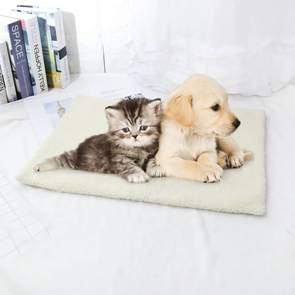1pc-Self-heating Blanket Mat For Cats And Dogs Lamb Wool Warm Mattress-random color