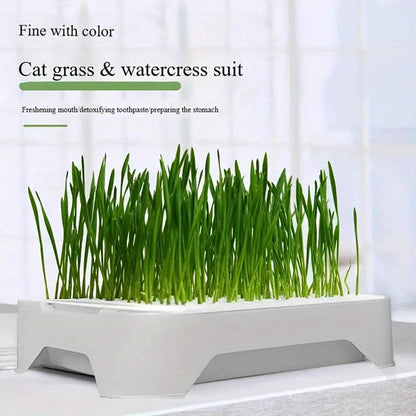 Pet Cat Grass Planting Basin Soilless Culture Wheat Seedling Pot Kitten Grass Hydroponic Device Horticultural Planting Pot