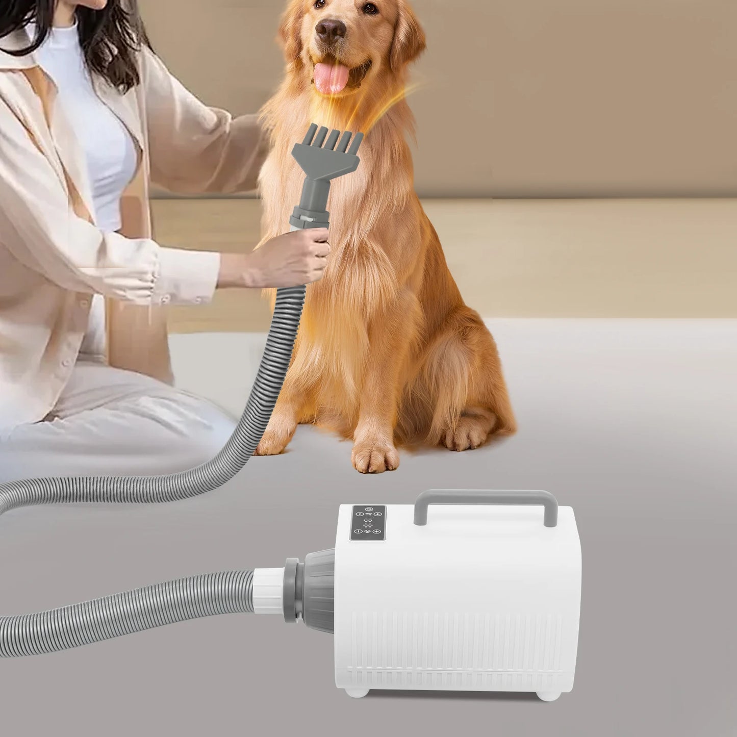 Dog Hair Dryer 120000RPM Dog Grooming Blow Dryer 2100W Pet Grooming Dryer 9 Speed Setting Level for use in Private Homes/Pet Stores/Pet Hospitals