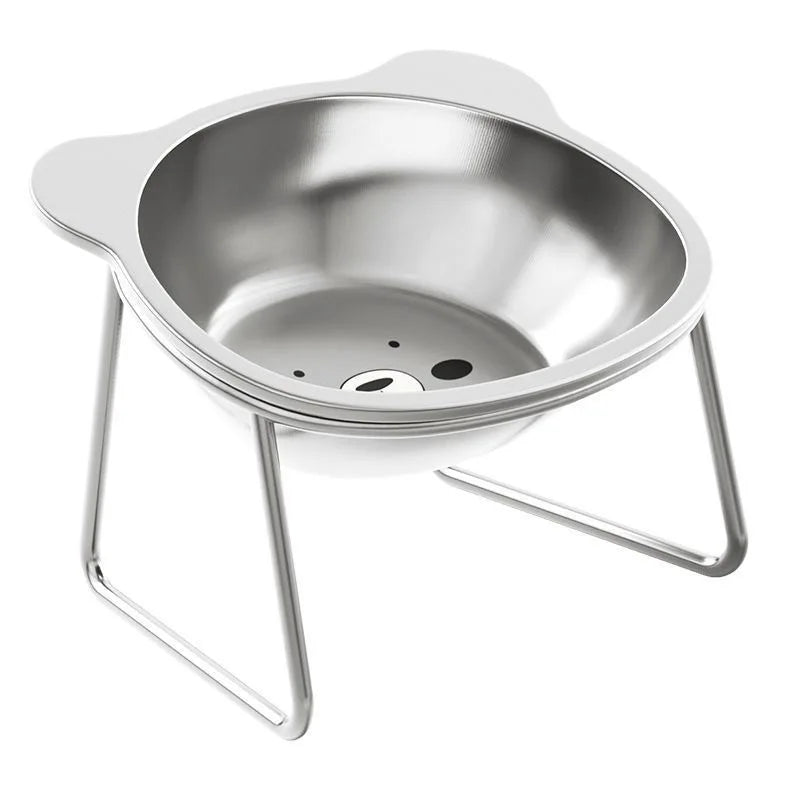 Stainless Steel Cat Bowls Raised Whisker Fatigue Relief Cat Plates Pet Water Dish Kitten Bowls Pet Bowls for Cats Food Bowls - Bdba PK