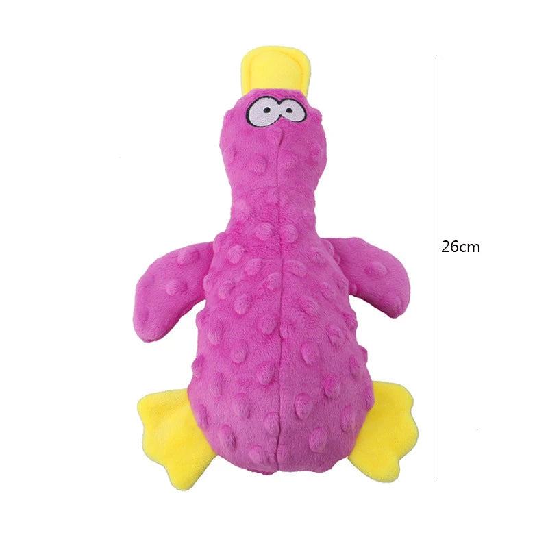 YOUSE Plush Duck Squeaky Dog Toy – Rope & Chew Toy for Teeth Cleaning (9 Variants) - Bdba PK