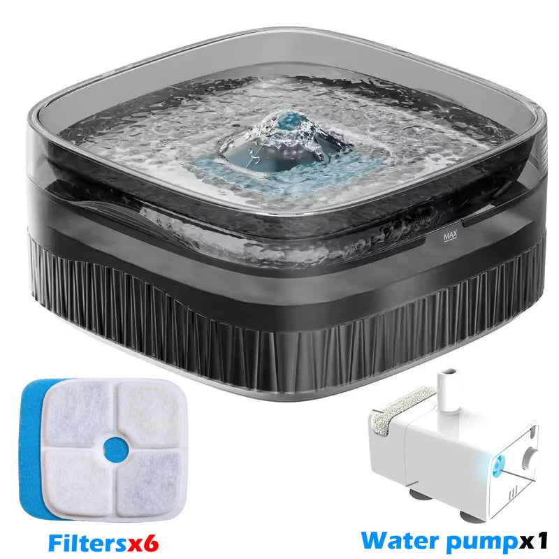 Dog Water Fountain for Cat Dogs, 5.5L Large Automatic Pet Water Dispenser, Cat Water Fountain Dog Water Bowl Dispenser Multi-Pet