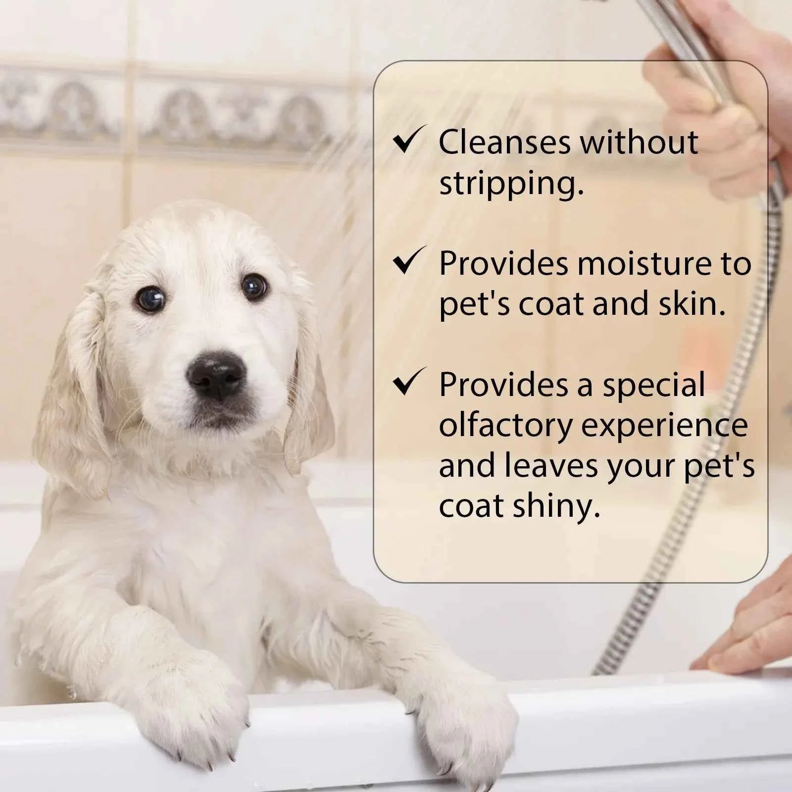 Pet Shampoo Cats and Dogs Gentle Cleansing Natural Formula Smooth Non Tangling Fur Fragrance Moisturizing Pet Grooming Supplies