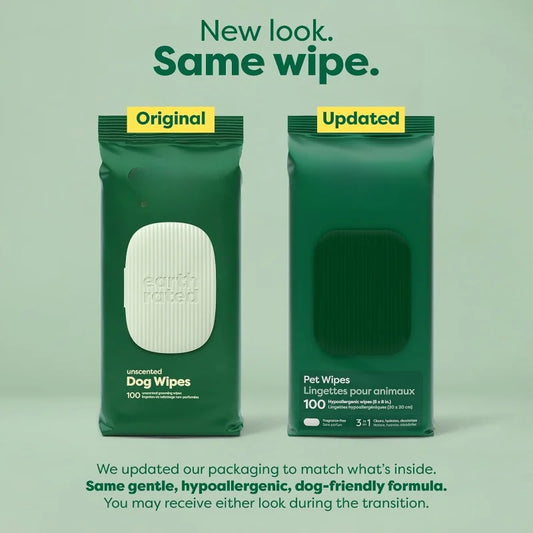Pet Wipes for Dogs and Cats, Hypoallergenic, Cleaning and Hydrating Unscented, 100 Count - Bdba PK
