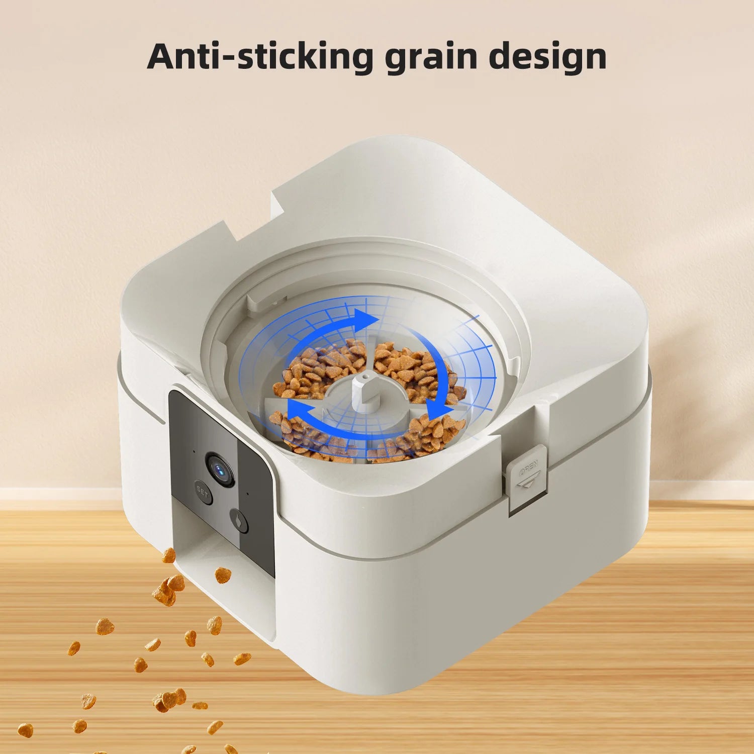 2L Automatic Pet Feeder Cat Smart Pet Feeder Wi-Fi & Camera Controlled feeder Dog & Cat Food Dispenser Remote App (No 5V 2A plug - Bdba PK