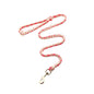 Hand-Knitted Leather Pet Collar Leash Set Multi-Colored Stripe Dog Collar Soft Adjustable Braided Dog Collar with Metal Buckle