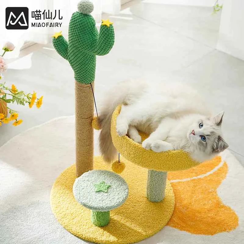 New cactus climbing frame, cat jumping platform, cat toy, hemp mat, scratching post