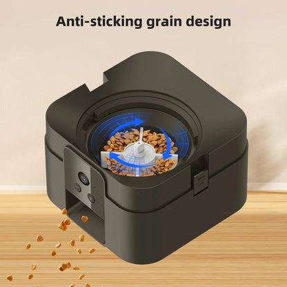 2L Automatic Pet Feeder Cat Smart Pet Feeder Wi-Fi & Camera Controlled feeder Dog & Cat Food Dispenser Remote App (No 5V 2A plug - Bdba PK