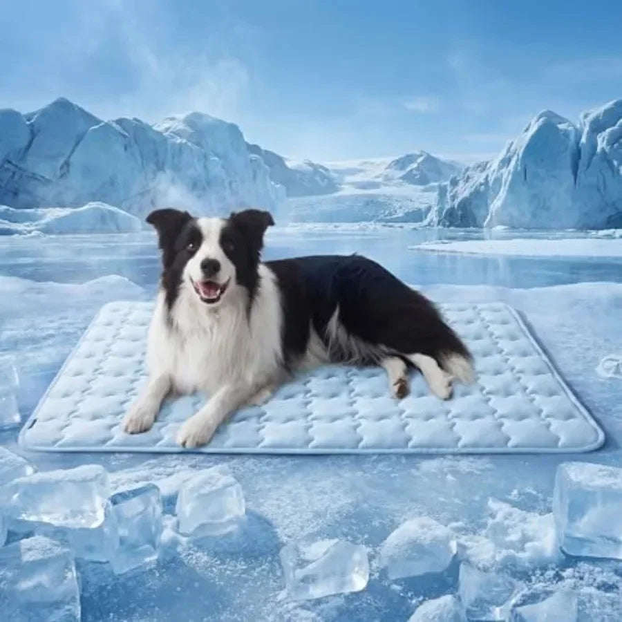 Cooling Dog Mat Extra Large,  XL Thin Breathable Cold Crate Pad for Pet, Portable Washable Kennel Bed for Summer Activ
