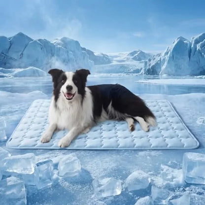 Cooling Dog Mat Extra Large,  XL Thin Breathable Cold Crate Pad for Pet, Portable Washable Kennel Bed for Summer Activ