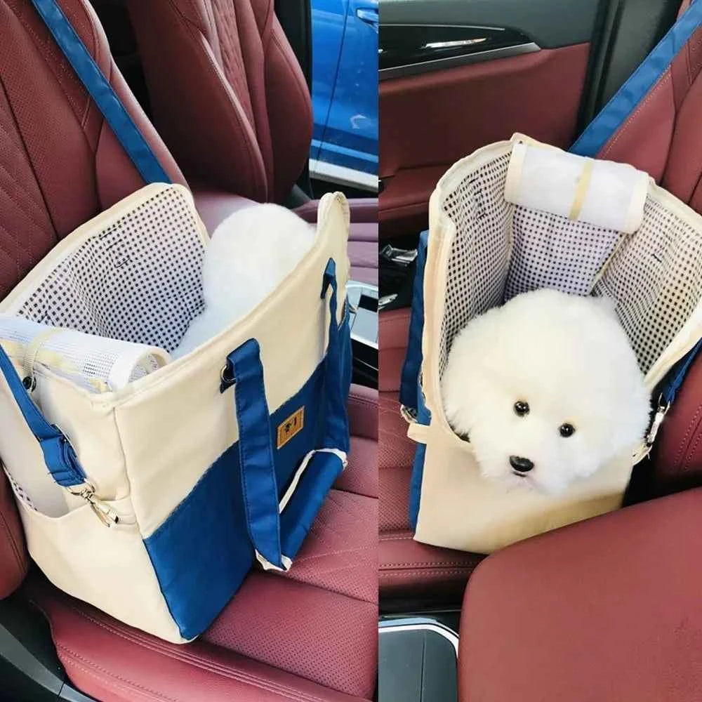 Pet Crossbody Tote Portable Pet Travel Carrier Soft Breathable Dog Car Seat Handheld Non-Slip Cat Carrier Bag Small Dogs Use