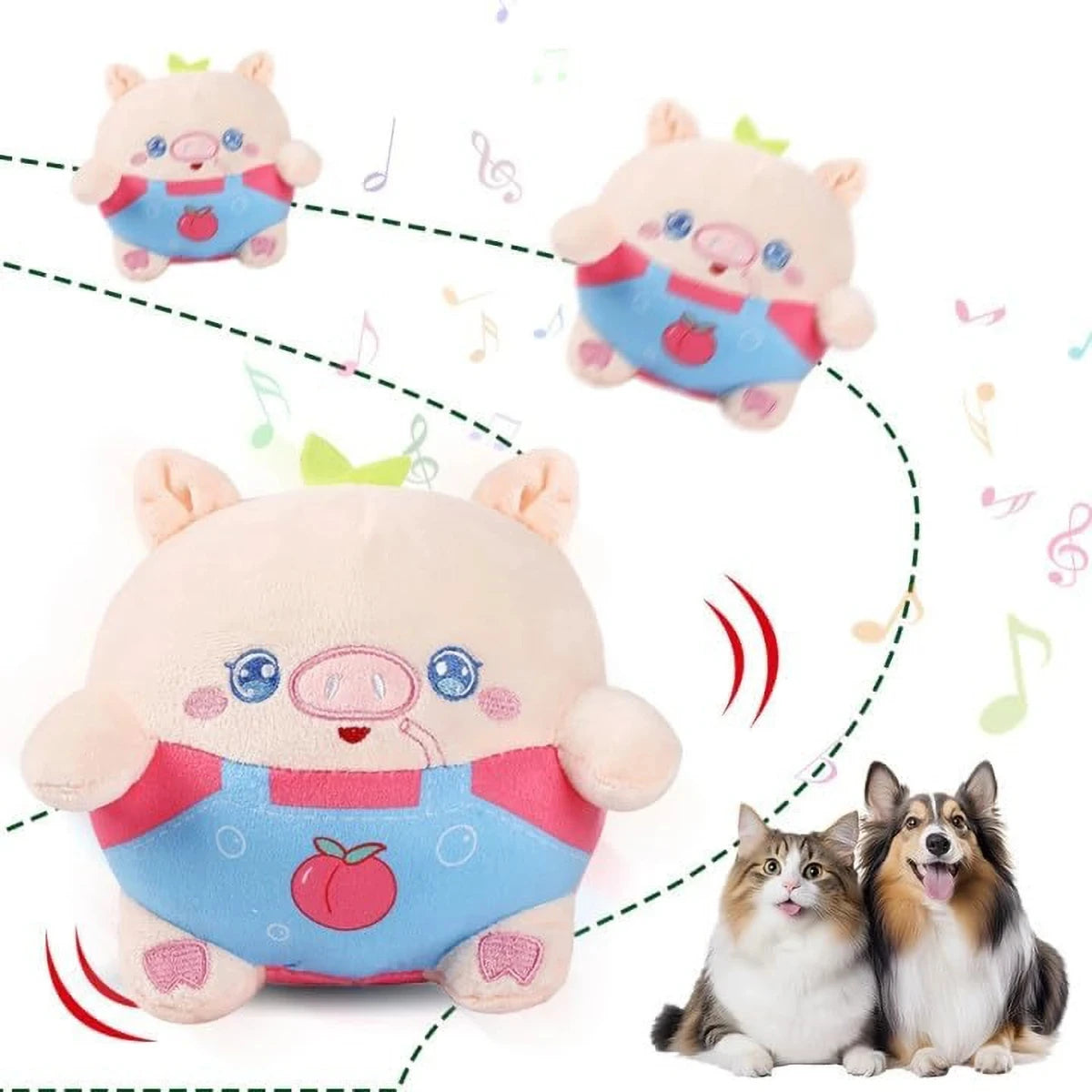 Cute Style Interactive Playing Dog Toy Cartoon Design Safe & Durable Suitable for Puppies & Adult Cats Dogs Toy Indoor Play