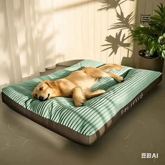Dog Bed Washable Kennel four seasons Pet Large Sofa Plus Corduroy Thick Deep Sleep Cushion Puppy Mat for Small To Large Dogs
