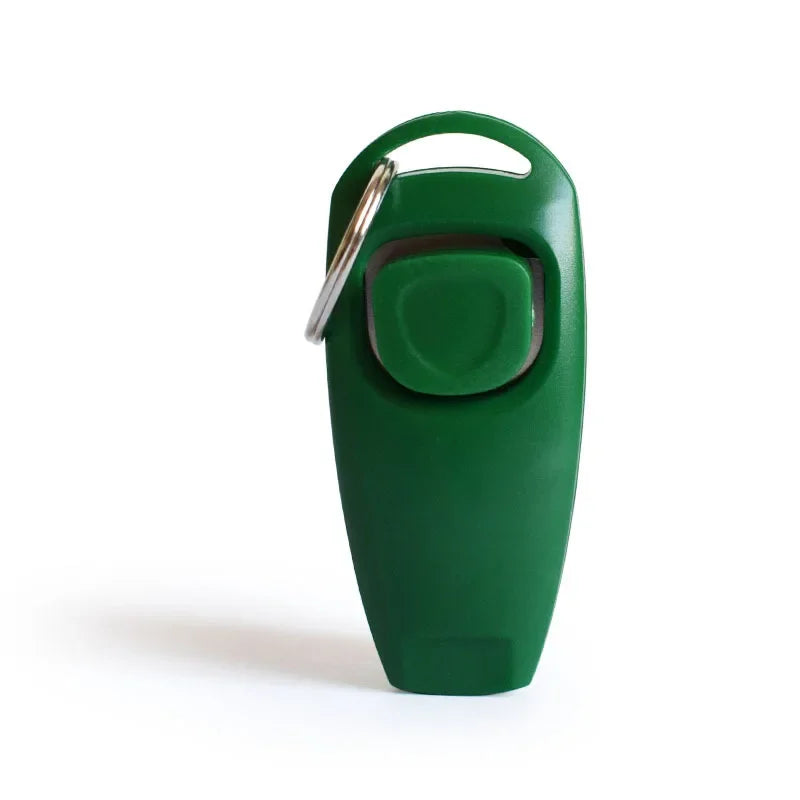 2-in-1 Pet Clicker and Whistle - Dog Trainer with Key Ring, Versatile Puppy Training Tool, Dog Flute and Clicker in One