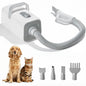 JHK 5-piece Pet Blow Dryer Grooming Vacuum Kit  4 Nozzles 6.5 FT Cord for Low Noise Dog Hair Dryer with Adjustable Cool-Warm-Hot