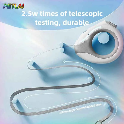 Dog Hands-Free Circular Light-Up Automatic Retractable Leash New Style Colorful Breathing Light Dog Harnesses for Walk at Night