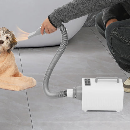 Dog Hair Dryer 120000RPM Dog Grooming Blow Dryer 2100W Pet Grooming Dryer 9 Speed Setting Level for use in Private Homes/Pet Stores/Pet Hospitals