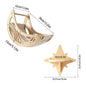 Wall-Mounted Cat Stairs Cat Scratching Posts Hammock Moon House Indoor Cat Gym Cats Furniture for Kittens Climbing and Sleeping