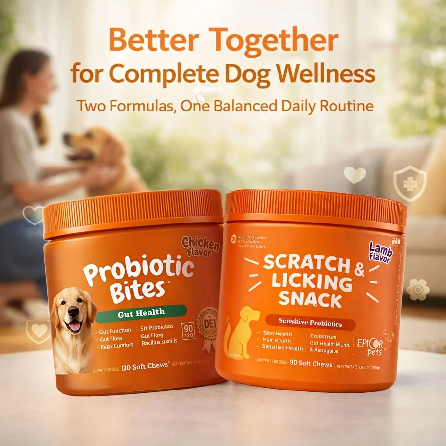 240 Capsules of Dog Probiotics And Anti-Sensitivity Combination, Sufficient to Last for 200 Days, Specially Designed for The Overall Health of Dogs, Rich in Probiotics, Promoting Skin And Hair Health, Intestinal Health, Suita