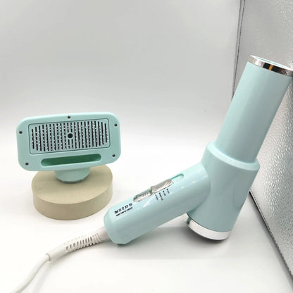 Pet Blow Drying Comb Cat Dog Hair Dryer Multi Speed Adjustment Down Tone Noise Reduction Wind Hair Removal Electric Hot Air Comb