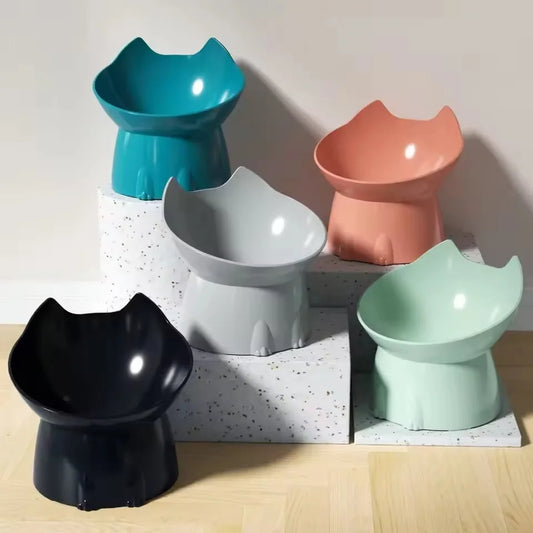 Pet Food Bowl Tilt High Bottom Neck Protector Antichoking Dog and Cat Water Bowl Antidumping Dog Non Slip Feeding Supplies - Bdba PK