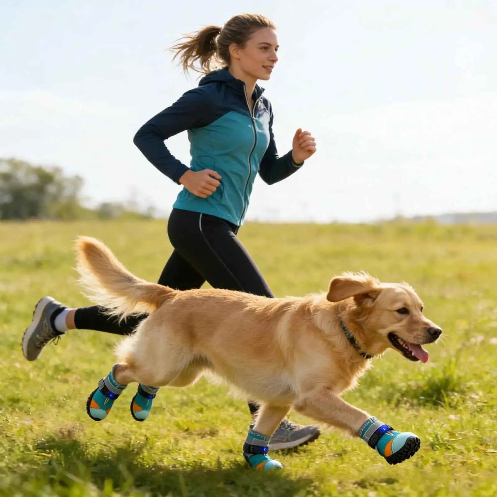 Light Up Dog Shoes Breathable Pet Supplies Doggy Shoes Cat Glowing Boots For Puppy Kitten Summer Outdoor Night Walks Training