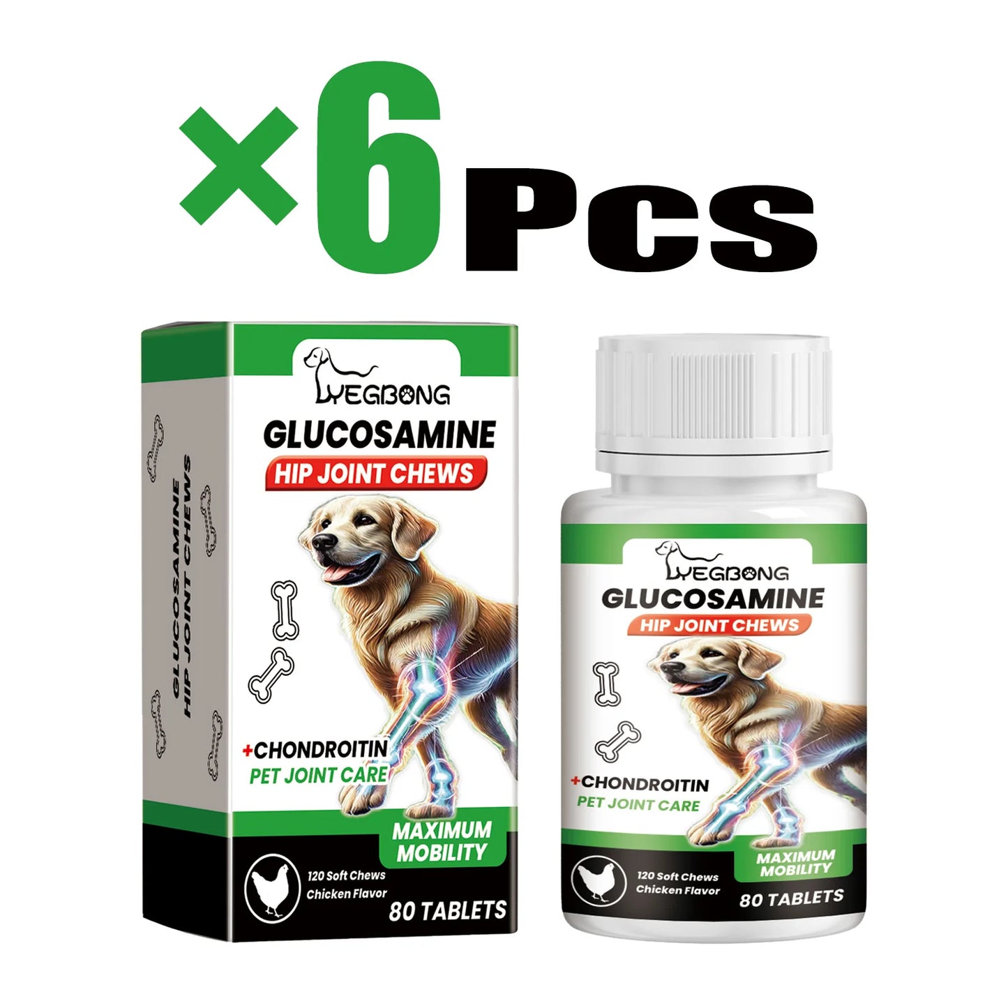 YEGBONG Pet Joint Care Tablets – Dog Supplement to Relieve Discomfort & Strengthen Bones - Bdba PK