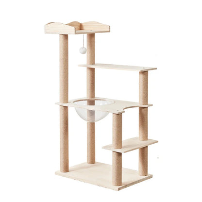 LMM solid wood cat climbing frame integrated luxury large climbing frame cat climbing frame
