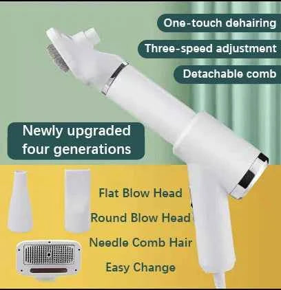 Pet Blow Drying Comb Cat Dog Hair Dryer Multi Speed Adjustment Down Tone Noise Reduction Wind Hair Removal Electric Hot Air Comb