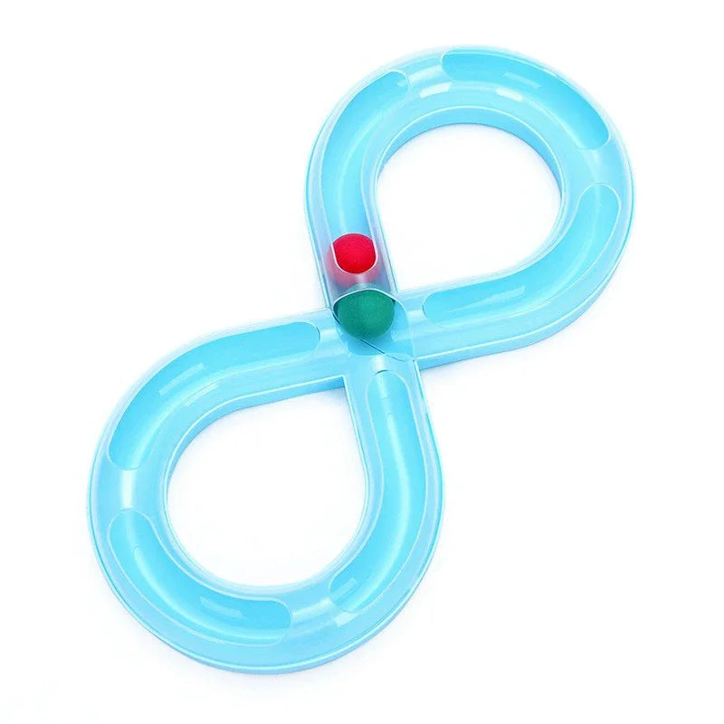 Cat Toys For Indoor Cats Interactive Cat Turntable Track Ball Self Entertaining Kitten Self Pleasure Toy Pet Orbital Ball Toys