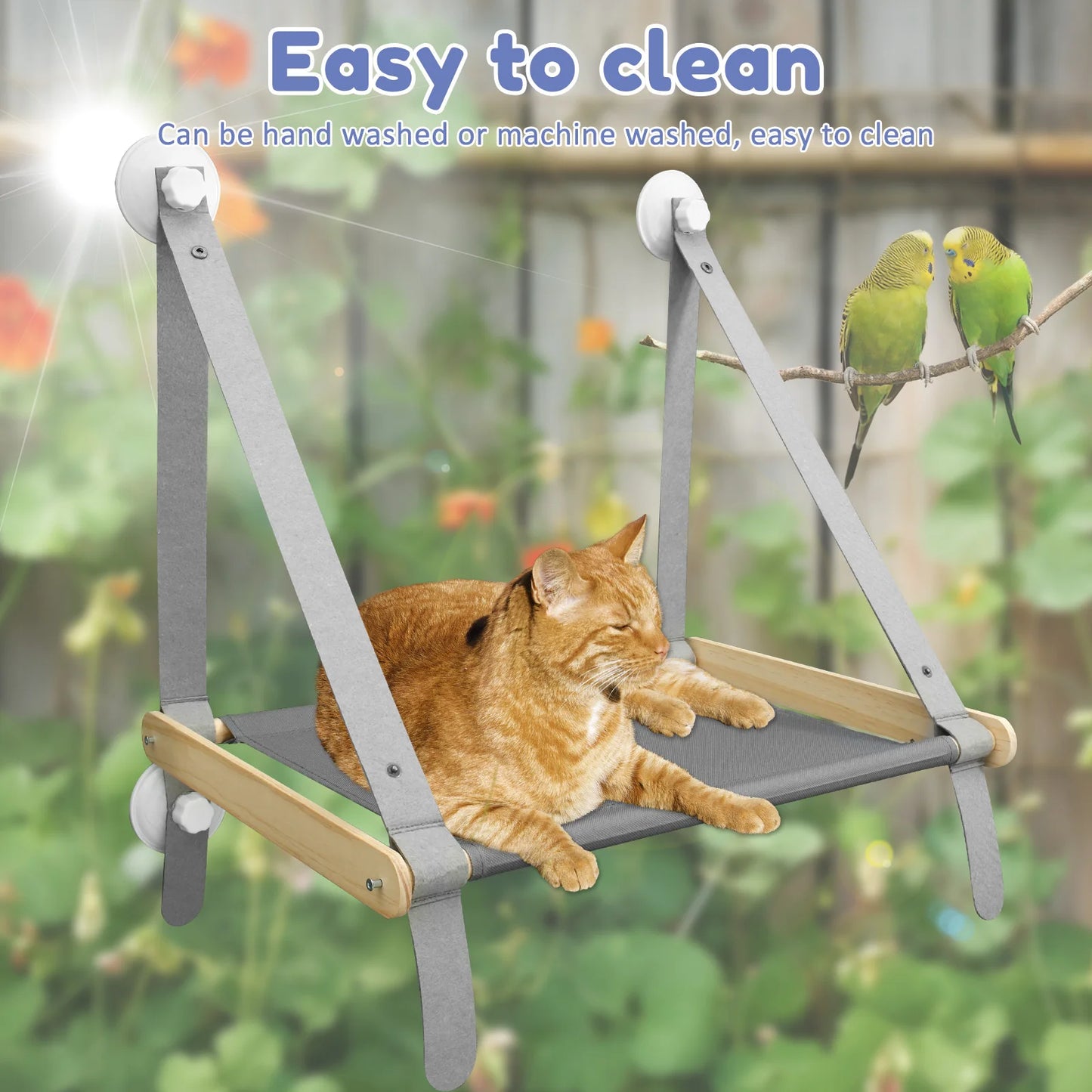 Cat Window Hammock – Foldable Hanging Bed with Suction Cups for Cats - Bdba PK