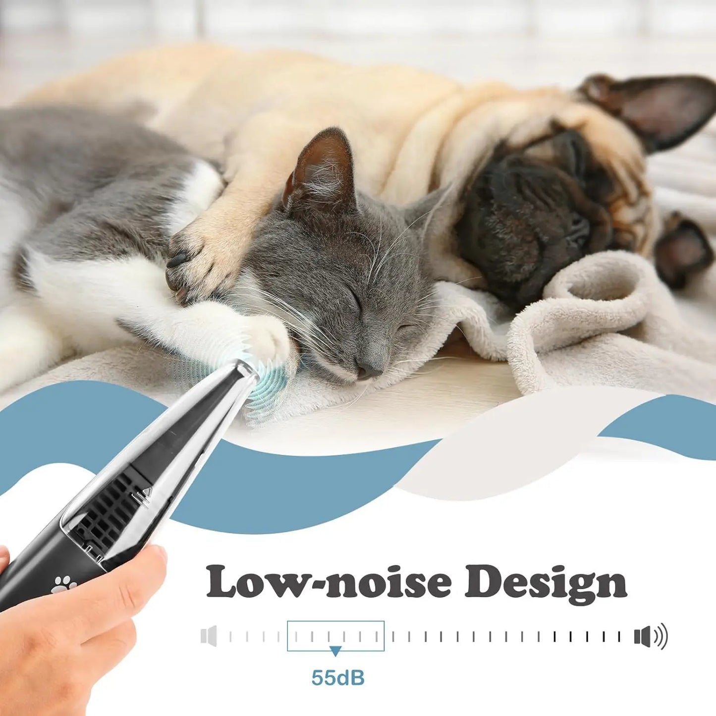 Cordless Pet Paw Trimmer with Vacuum Suction – 2-Mode Electric Clipper for Dogs & Cats - Bdba PK