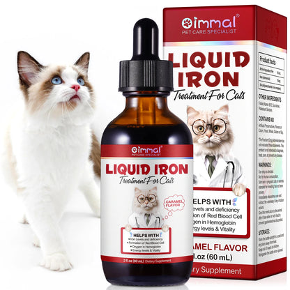 AEVYVKV Liquid Iron Supplement for Cats – Caramel Flavour Treatment for Iron Deficiency & Red Blood Cell Support - Bdba PK