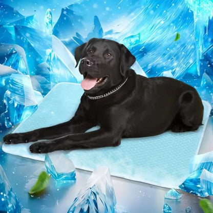 Dog Cooling Mat Instant Self Cooling Pad for Dogs and Cats Breathable Washable Summer Pet Cool Mat Indoor Outdoor, Cold Blanket