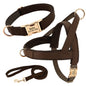 Personalized Dog Collar Harness Leash Set Custom Dog Collars No Pull Pet Vest For Small Medium Large Dogs Pets Walking Lead Rope