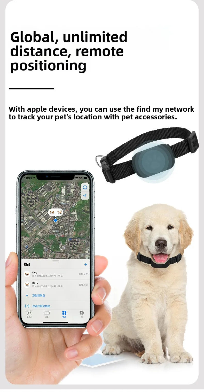 Pet Bluetooth GPS Tracker Dog Mini Tracking Movement Alert Collars Anti Lost Tracker for Cats and Puppies Remote Global Locator