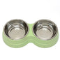 Pet Cat & Dog Dual Bowl - 2-in-1 Food & Water Bowl for Medium Cats, Puppies, Pet Feeding Supplies - Bdba PK