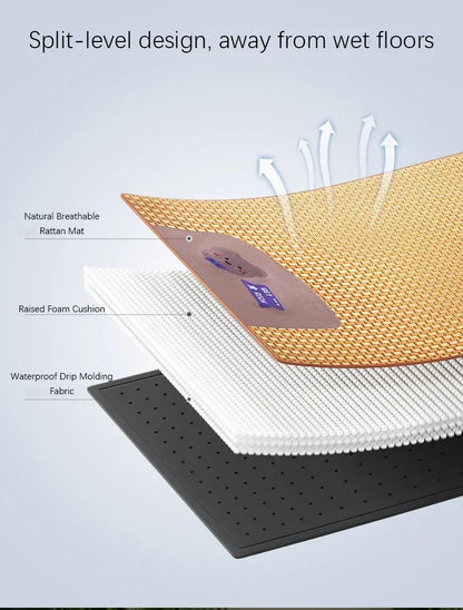 Pet Cooling Mat for Dogs Cats, Breathable Moisture-Proof Summer Cool Mat, Non-Slip Seasonal Nest, Portable Pet Dog Bed for Crate