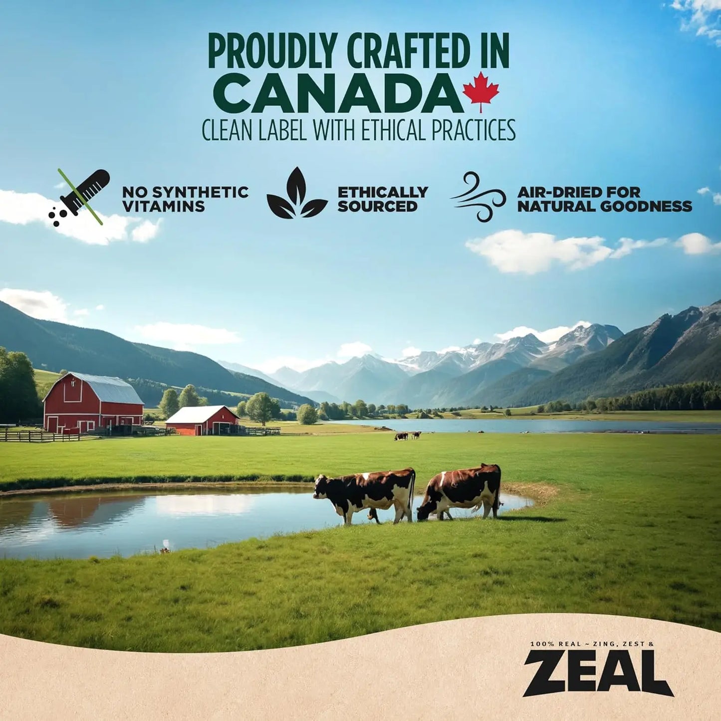Canada Air-Dried Chicken Dog Food - High Protein, Grain Free, No Fillers, Natural Superfoods (2.2 lb)