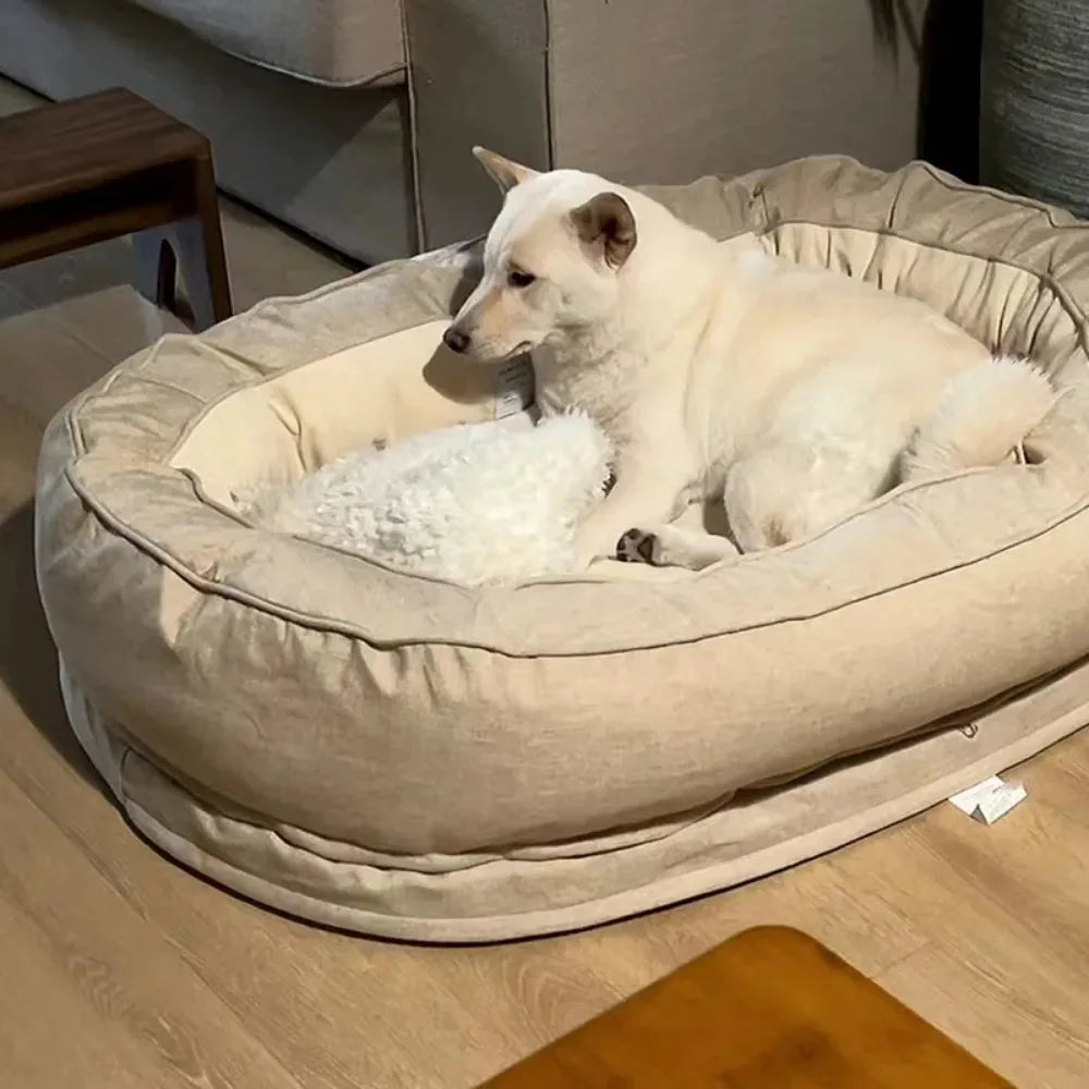Non-Slip Breathable Dog Bed – Soft Linen Pet Bed for Small, Medium & Large Dogs - Bdba PK