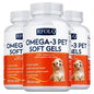 Omega-3 Pet Supplement - Fish Oil for Dogs with EPA & DHA - Supports Heart, Skin, Coat & Immune Health