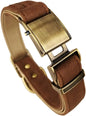 Fench BULLDOG Collar Chede Basic Classic Luxury Padded Leather Dog Collar The Seatbelt Buckle for Large Medium Small Pets