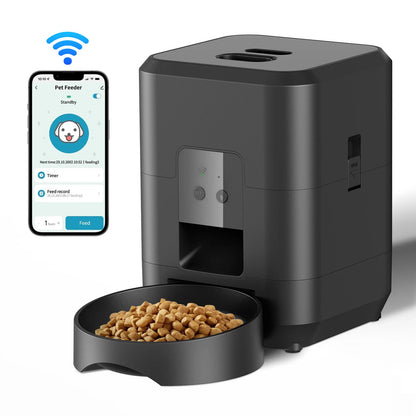 2L Push Button WiFi Camera USB Automatic Pet Feeder Smart Cat Feeder Slow Dog Feeder with Timer Video Pet Feeder Food Bowl