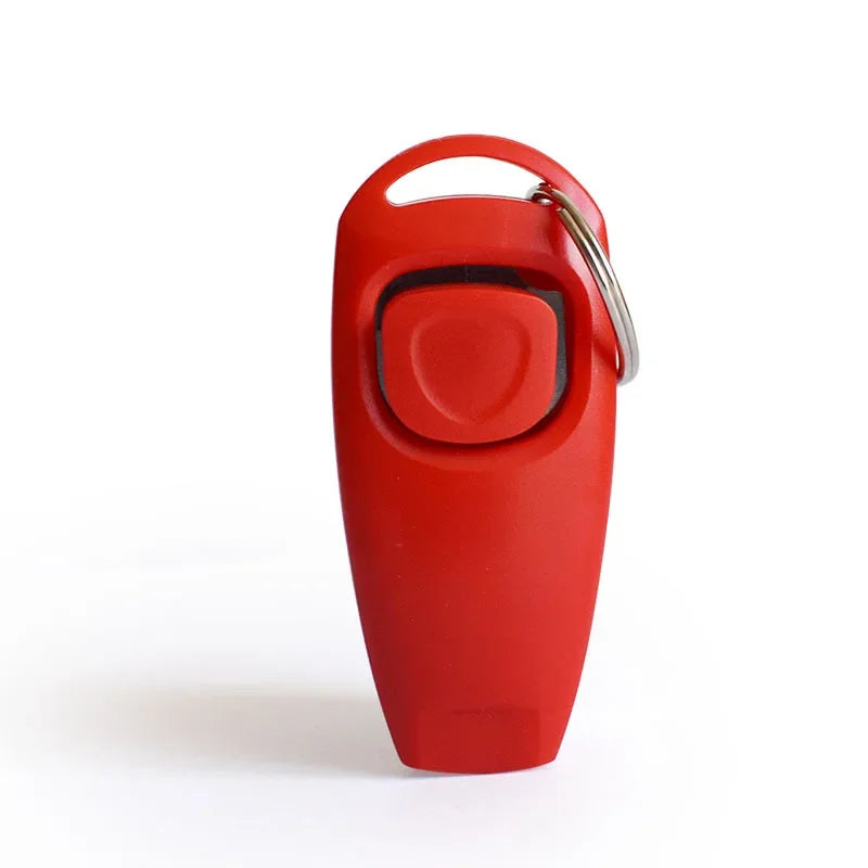 2-in-1 Pet Clicker and Whistle - Dog Trainer with Key Ring, Versatile Puppy Training Tool, Dog Flute and Clicker in One