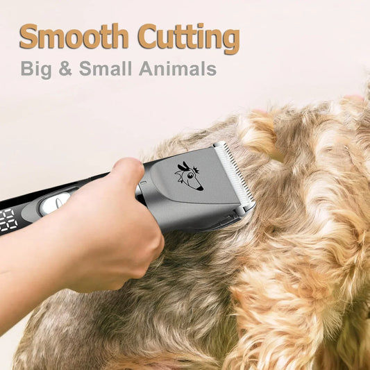 NIELSY Professional Pet Hair Clipper – Ceramic Silent Grooming Kit for Dogs, Cats & Rabbits - Bdba PK