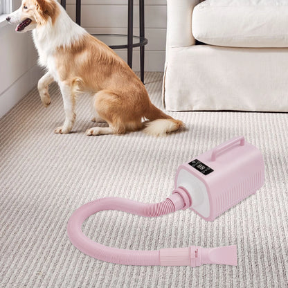 Dog Hair Dryer 120000RPM Dog Grooming Blow Dryer 2100W Pet Grooming Dryer 9 Speed Setting Level for use in Private Homes/Pet Stores/Pet Hospitals